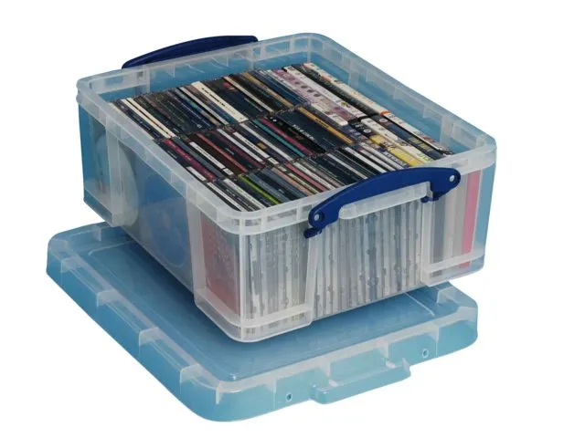 Opbergdoos 18 Liter Transparant Cd/dvd Groot