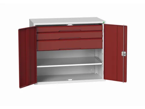 universele kast,HxBxD 1000x1300x550mm,1xStalen bodem,3lade(n)