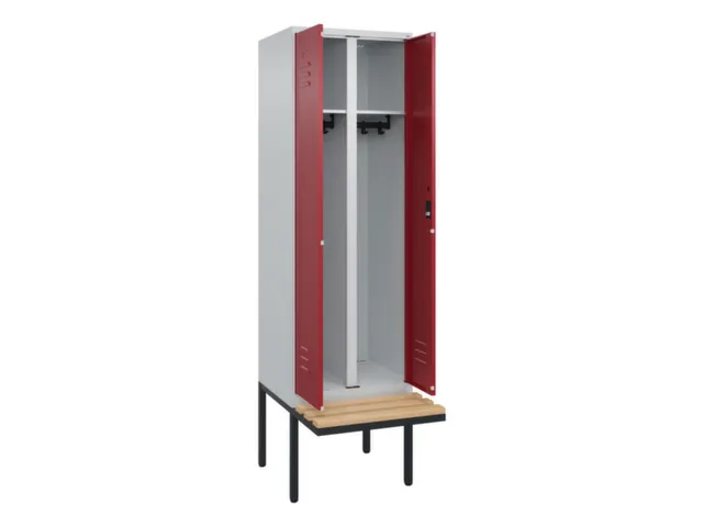 locker voor scheiding van kleding,HxBxD 2120x600x815mm,2vak