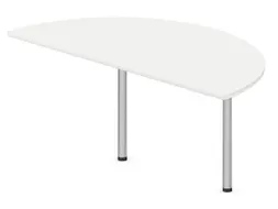 aanbouwtafel,i.h.v.,HxBxD 720-840x1600x800mm,halfrond,Bl-wit