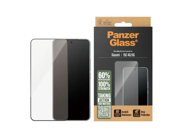 PanzerGlass Screen Protector Xiaomi Redmi 15C 4G | 5G | Ultra-Wide