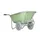 aluminium kruiwagen,230l,HxBxD 730x900x1600mm,HDPE-bak,groen,aluminium