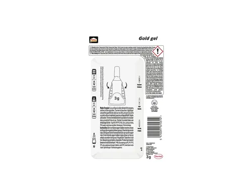 Secondelijm Pattex Gold GEL tube 3 gram op blister
