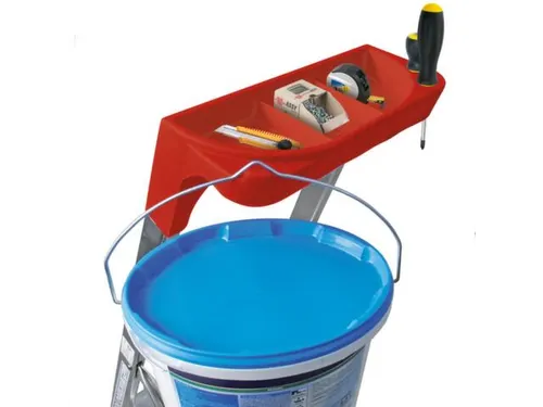 aluminium trapladder,eenzijdig,3treden,Stand H 0,57m,balk L 1,25m