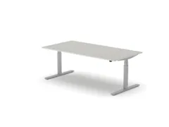 Elektrisch ihv bureau,HxBxD 650-1310x2000x1000mm,blad lichtgrijs