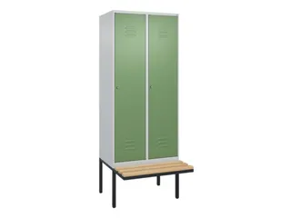 locker met bank,HxBxD 2120x800x815mm,2vak,vak B 400mm,cil.-slot - 1