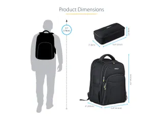 15.6 Inch Laptop Rugzak met Verwijderbare Opbergtas voor Accessoires - 18