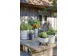Plantenpot Mica Coco met schotel rond antraciet 23.5 x 22.5 cm