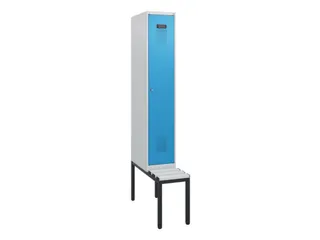 locker met bank,HxBxD 1950x300x815mm,1vak,vak B 300mm,cilinderslot - 2