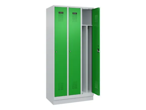 locker voor scheiding van kleding,HxBxD 1950x900x500mm,3vak