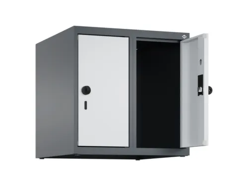 opzetkast,v. locker,2vak.,vak B 250mm,HxBxD 500x500x500mm,vleugeldeur