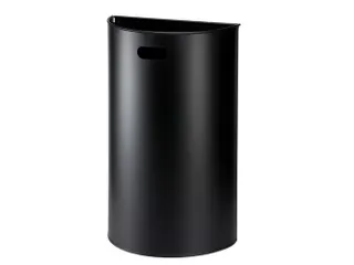 afvalbak,40l,HxBxD 647x395x195mm,wandmontage,romp staal zwart - 1