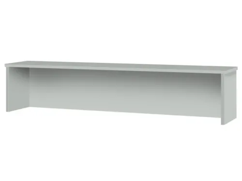 opzetvitrine,HxBxD 350x1200x320mm,hout,lichtgrijs,slijt- en krasvast