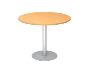 vergadertafel,HxØ 745x1000mm,rond,schotelvoet zilverkleurig,ronde bui - 2