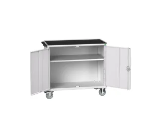 werkbank,verrijdbaar,HxBxD 965x1050x550mm,staalblad,uitrusting: 1kast - 1