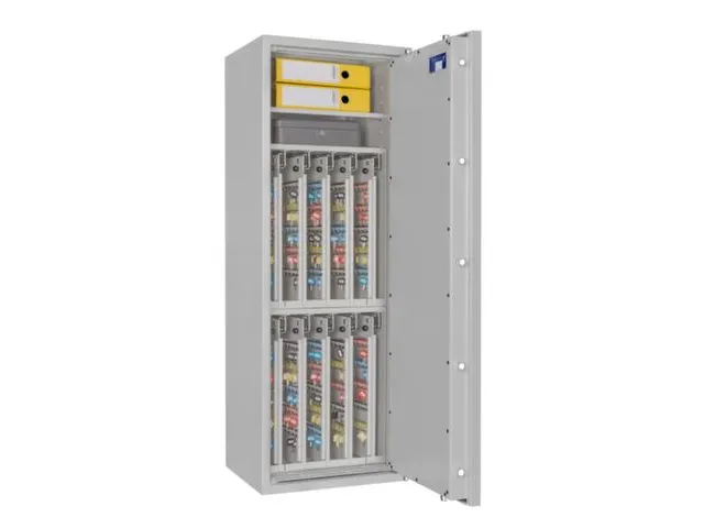 sleutelkluis,HxBxD 1400x500x420mm,800haak,legborden,romp RAL7035