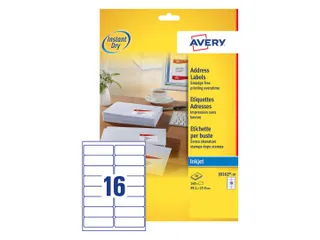 Etiket Avery J8162-10 99.1x33.9mm Inkjet Wit 160 stuks - 1