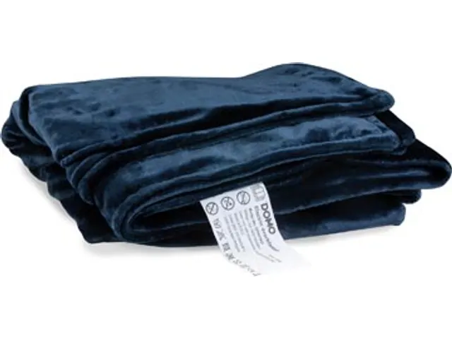 Elektrisch Deken Fleece Donkerblauw 10 Standen Timerfunctie 180x130cm