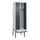 locker met bank,voor scheiding van kleding,HxBxD 2120x600x815mm,2vak