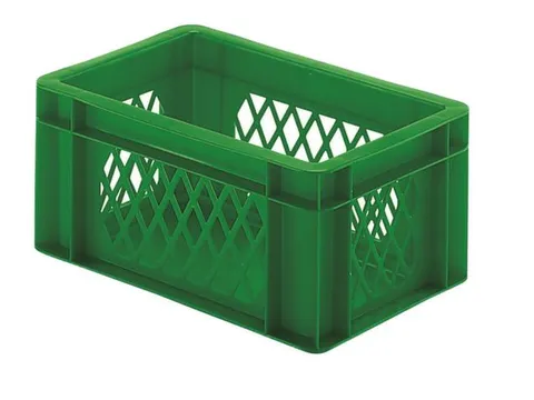 Euronorm-Stapelbak 5.5l Hxlxb 145x300x200mm Wanden Open Groen