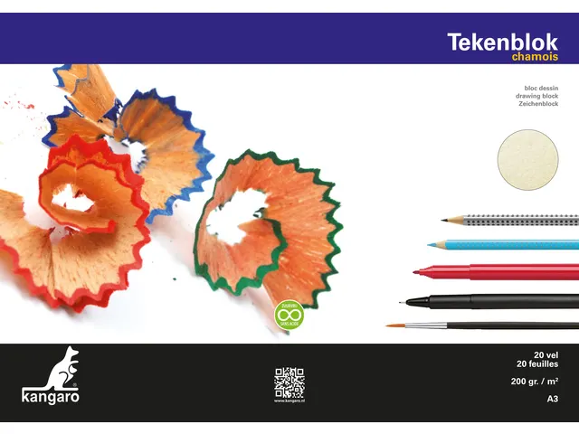 Tekenblok Kangaro A3 200 gram 20 vel chamois