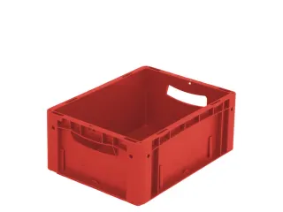 Euronorm Stapelkrat Pp 170x400x300mm Wanden/bodem Gesloten Rood 16l - 1