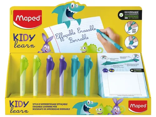 Oefenpen Maped Kidy Learn Magic uitwisbaar display à 18 stuks assorti