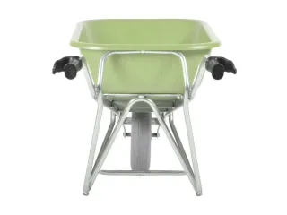 aluminium kruiwagen,90l,HxBxD 870x625x1430mm,HDPE-bak,groen,aluminium - 2