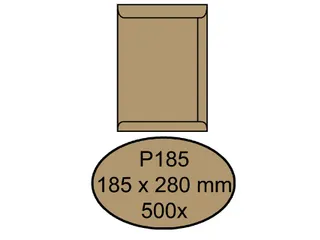 Envelop Quantore Akte P185 185X280Mm 90G Bruinkraft Gegomd - 1