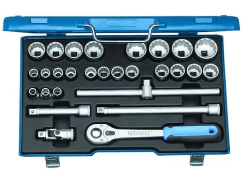GEDORE D 19 VMU-10dopsleutelset 1/2 inch 28-delig UD 10-36mm