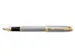 Rollerpen Parker IM Brushed metal GT Finish Fijn Zwarte inkt