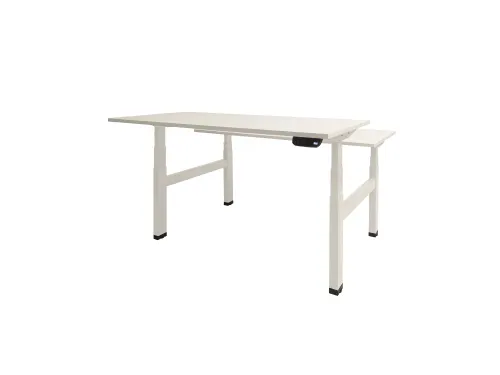 Dextro Plus Duo Zit-sta Bureau Elektrisch 120x80 Krijtwit 25mm Wit