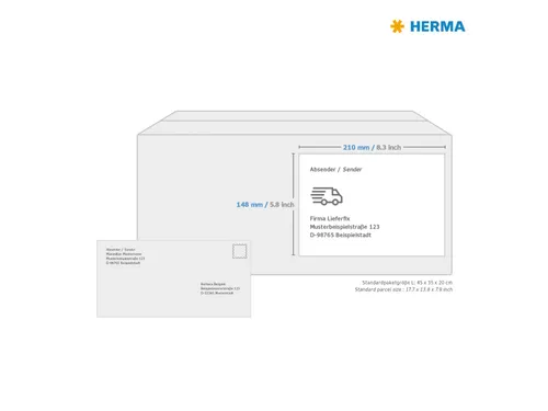 HERMA 8636 Premium etiketten A4 210x148mm Wit 20 stuks