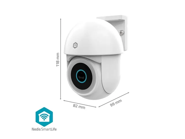 Beveiligingscamera Nedis Smartlife Wifi buiten 3MP Full HD 1296p wit