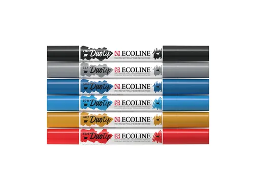 Duotip Talens Ecoline set à 6 stuks stadslandschap