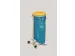 Support Sacs De Tri Sélectif 120L Simple Roulettes Couvercle Jaune