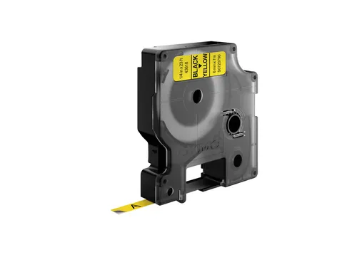Labeltape Dymo 43618 LabelManager D1 polyester 6mm zwart op geel