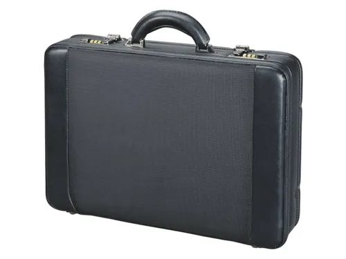 pilotenkoffer Alassio modica 32,5x45,5x10,5 cm zwart nylon kunstleer