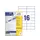 etiket Avery ILK 105x37mm 100 vel 16 etiketten per vel wit