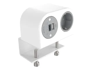 Desktop stekkerdoos Power Phase 1x Schuko + USB A en C 25W Wit - 1