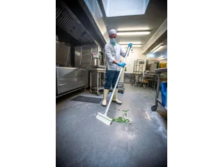 Vikan Hygiene veger met rechte nek 310mm medium vezels grijs - 4