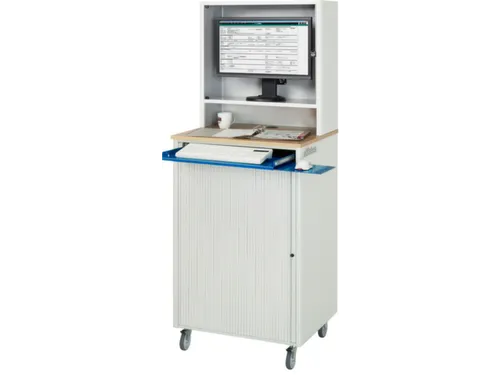 pc-kast,HxBxD 1810x720x660mm,monitorvak,toetsenbord-/muisblad