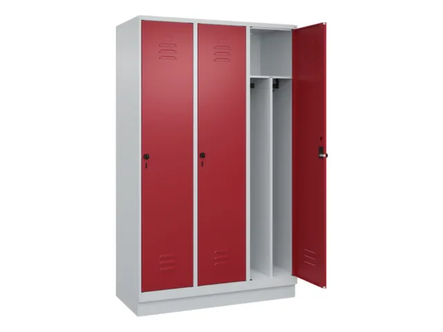 locker voor scheiding van kleding,HxBxD 1950x1200x500mm,3vak