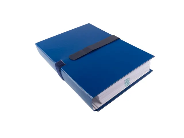 Chemise extensible balacron sans rabat sangle scratch - 24x32cm - Bleu