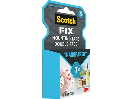 Plaktape 3m Scotch Montage 19mmx1.5m Transparant 2z