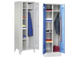 kleding-/wasgoedkast,HxBxD 1850x600x500mm,RAL7035,front RAL3000