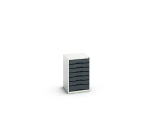 ladekast HxBxD 800x525x550mm 7laden romp RAL7035 front RAL7016 - 2