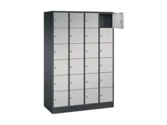 lockerkast,HxBxD 1950x1220x500mm,4x6vakken,cil.-slot,sokkel