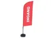 Promotievlag Alu Wind Complete Set "INGANG" Rood