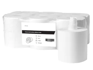Poetsrol midi Coreless Cellulose 2-laags Pak 6 stuks - 1